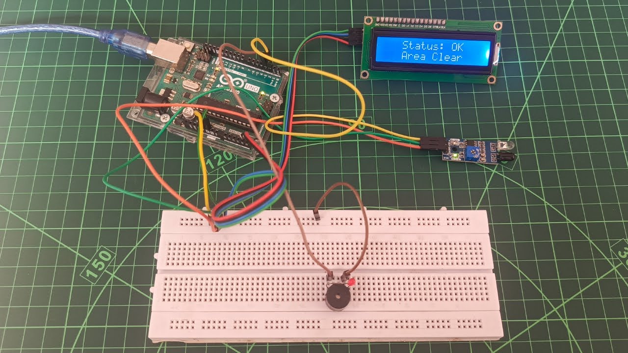 How To Make Arduino Obstacle Alert System with LCD & Buzzer