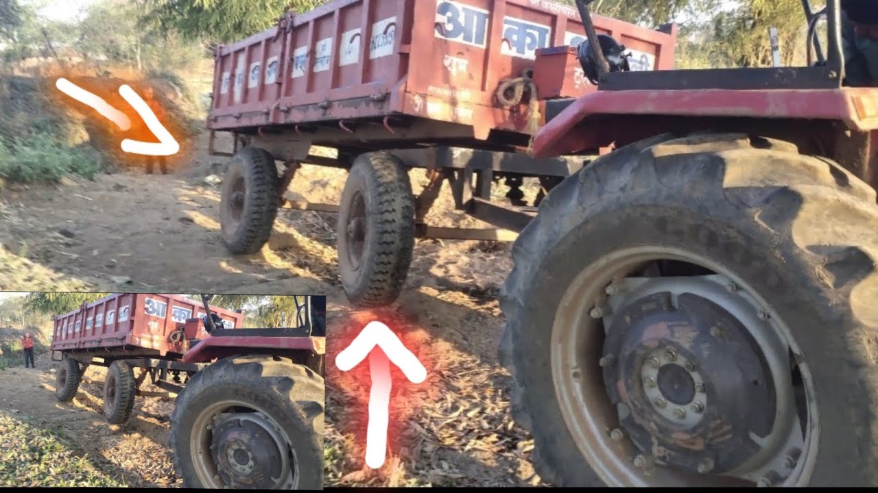 tractor ka trolley palat Gaya kaise uth payega trolley Ved Bhar aaya hua Hai Massey tractor 241#jcb 