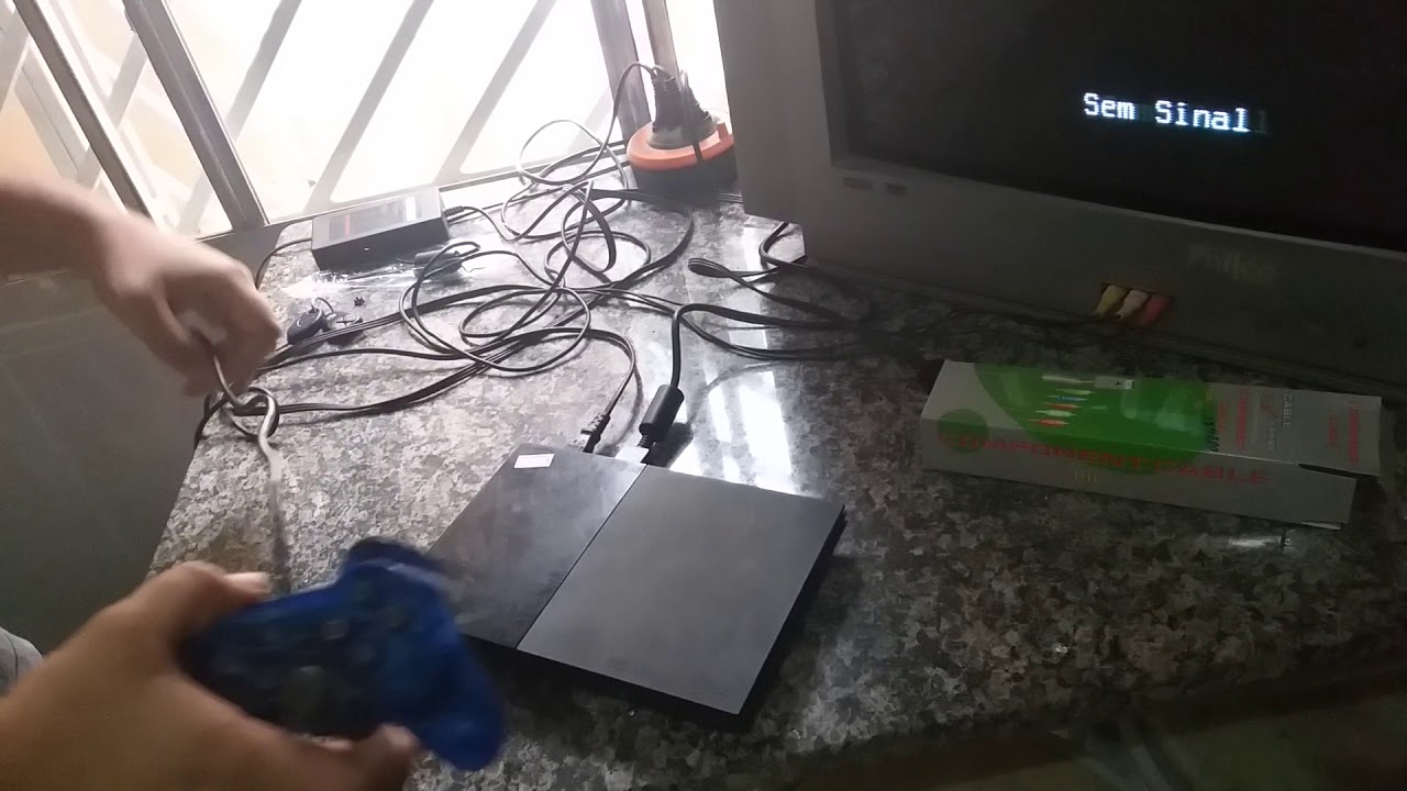 PlayStation 2 sem imagem com cabo componente