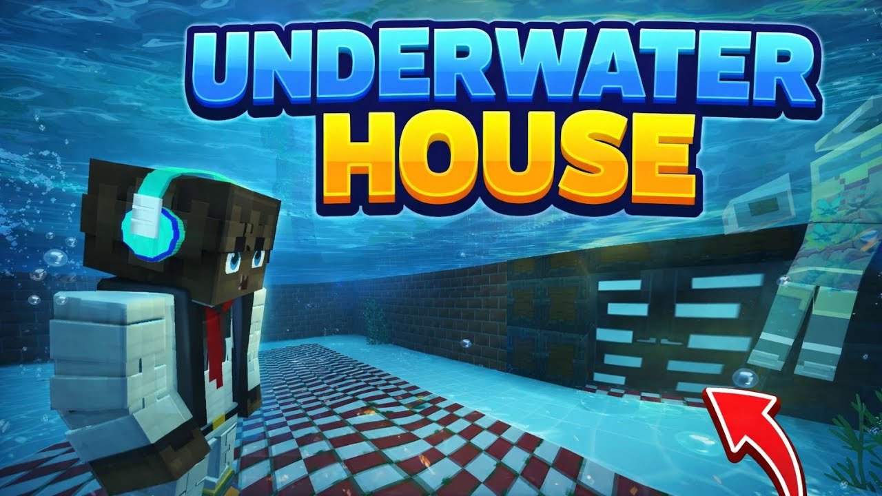 Built a Secret Underwater House in Minecraft! 😱🌊Minecraft Underwater House Survival Challenge!
