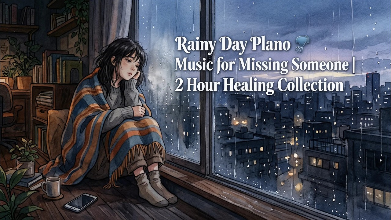 Rainy Day Piano 🌧️ Music for Missing Someone | 2 Hour Healing Collection