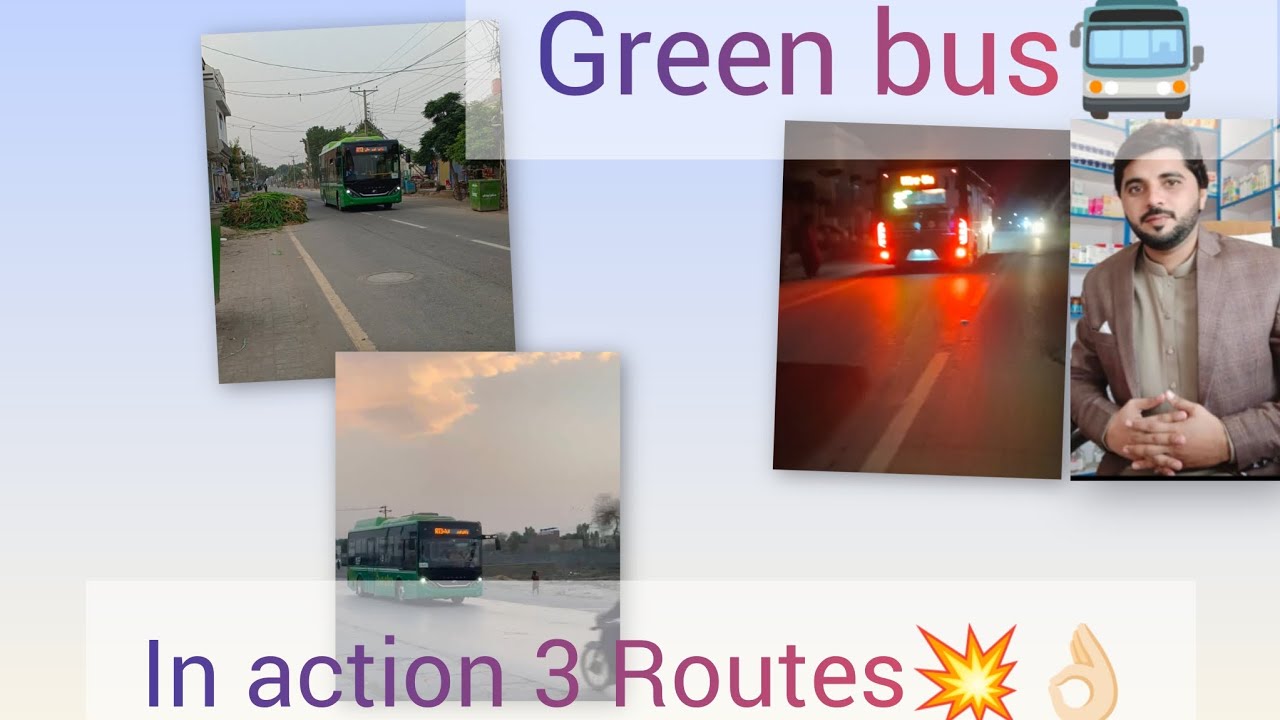New Punjab Green Bus on Three Routes | CM Maryam Nawaz Bus Service | Road View#busvideo#foryou 