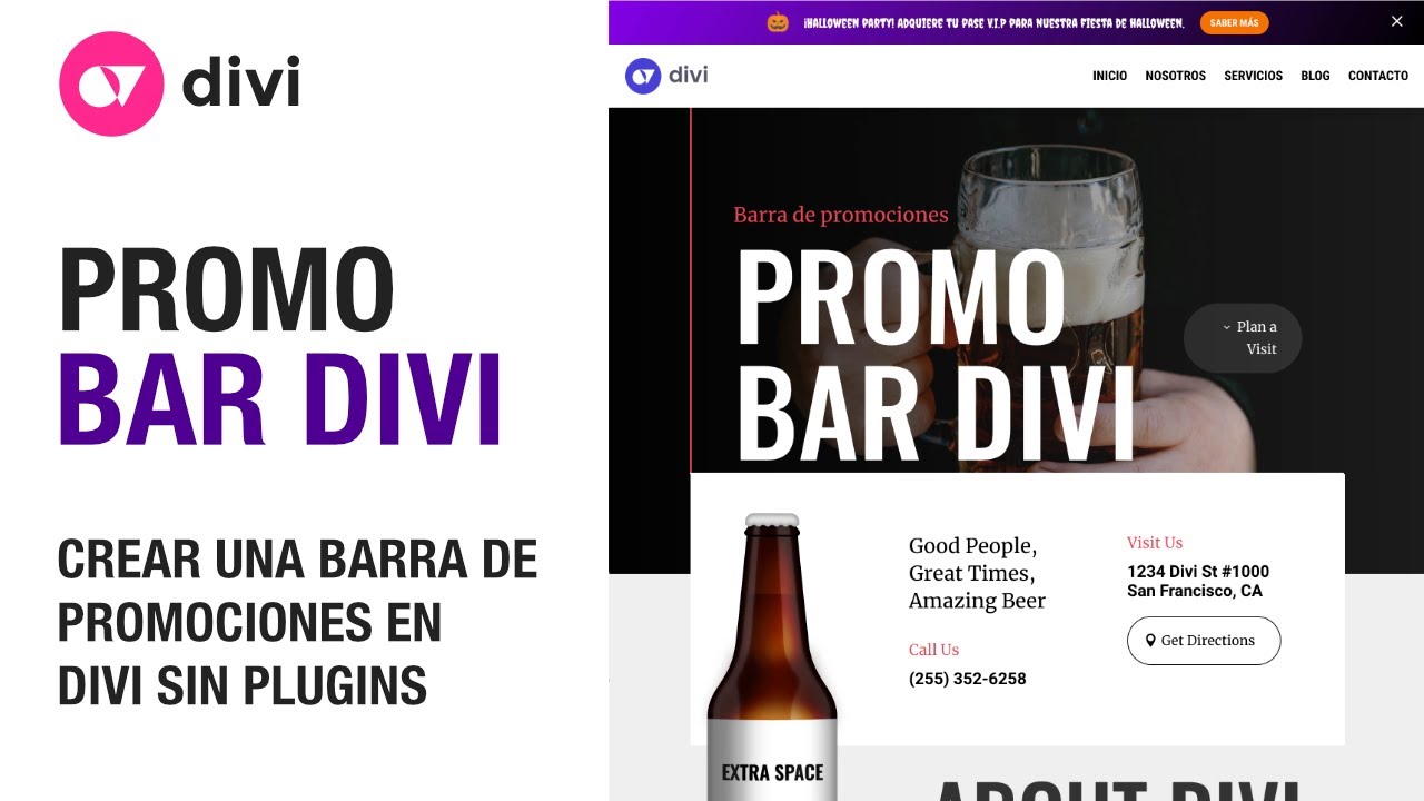 Cómo crear una barra de promociones en divi con el theme builder (sin plugins)