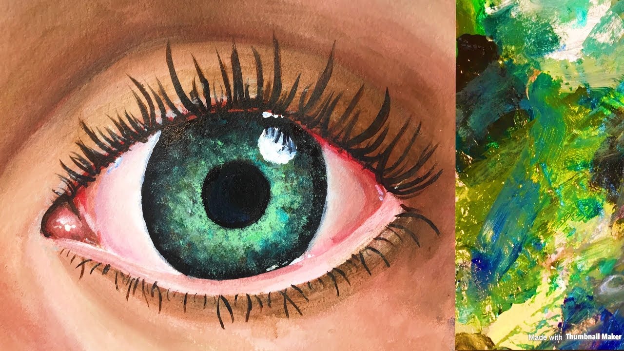 BEST WAY TO PAINT AN EYE WITH ACRYLICS