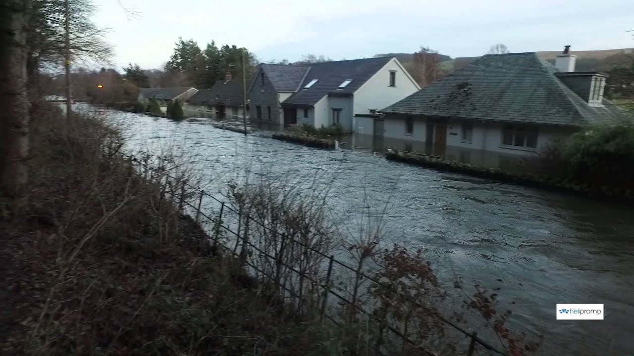 Aerial video of Pooley Bridge Washed Away