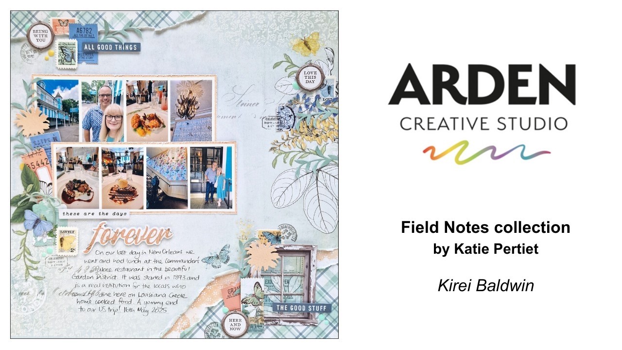 Textured Scrapbook Layout Tutorial | Field Notes Collection