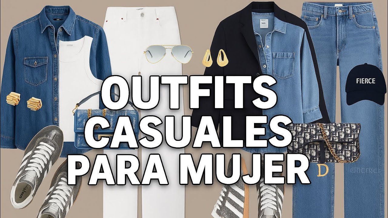 MODA LOOKS CASUALES CON MEZCLILLA Y TENIS IDEALES Outfits para mujer c&oacute;modos y modernos 