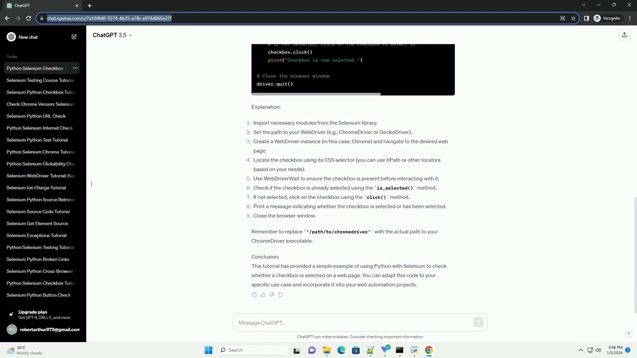 python selenium check checkbox is selected