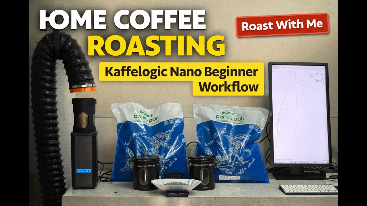 Beginner Home Coffee Roasting ☕ Kaffelogic Nano Roast With Me #coffeeroasting #homebarista