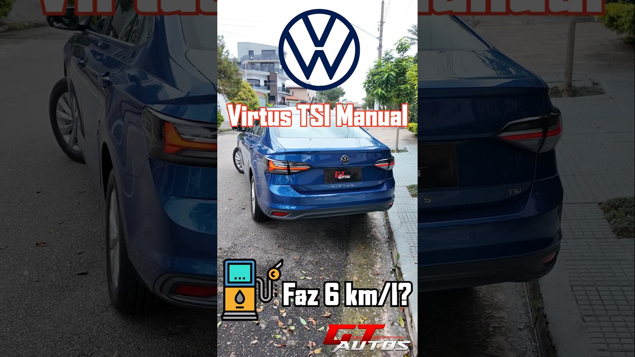 Consumo do Volkswagen Virtus 1.0 170 TSI Manual na cidade! #shorts