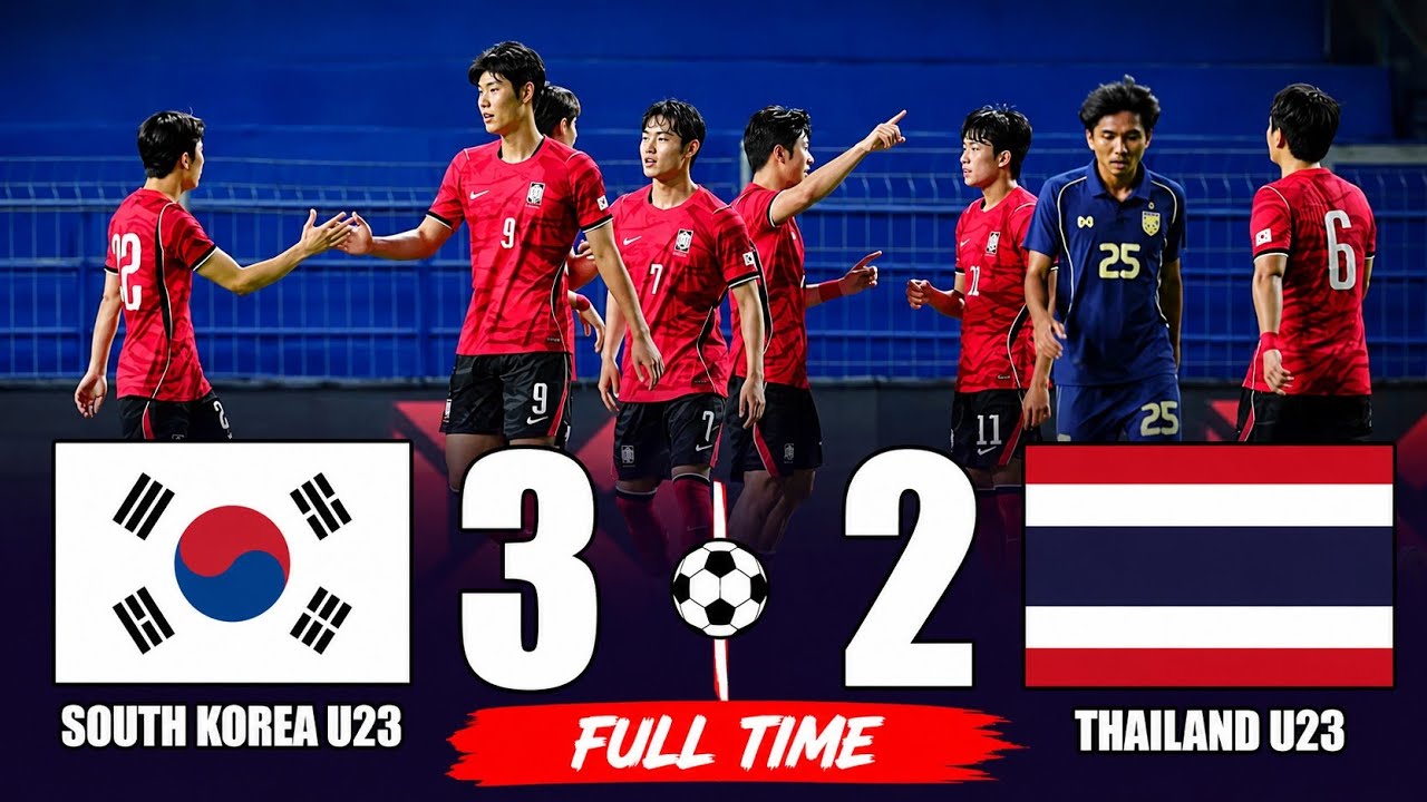 대한민국 U23 vs 태국 U23 | 태국 방콕에서 열린 2026 국제컵 친선 경기에서 3-2 승리!!