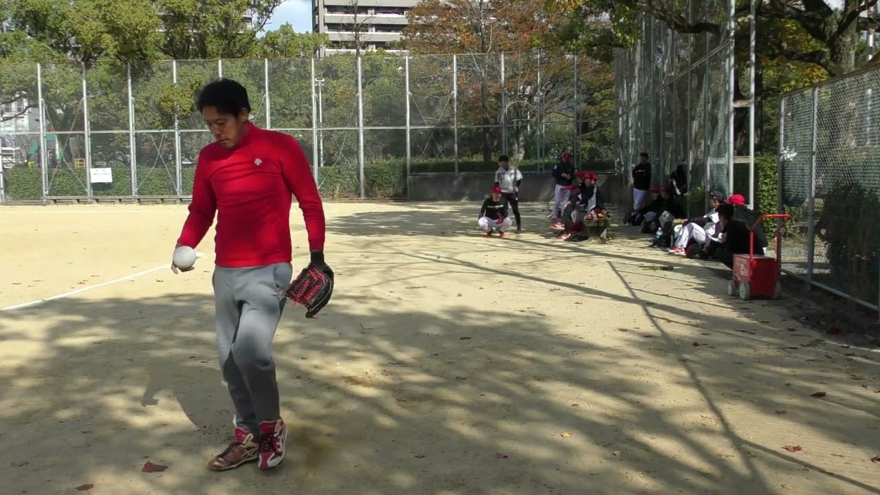 ソフトボール　投球練習③
