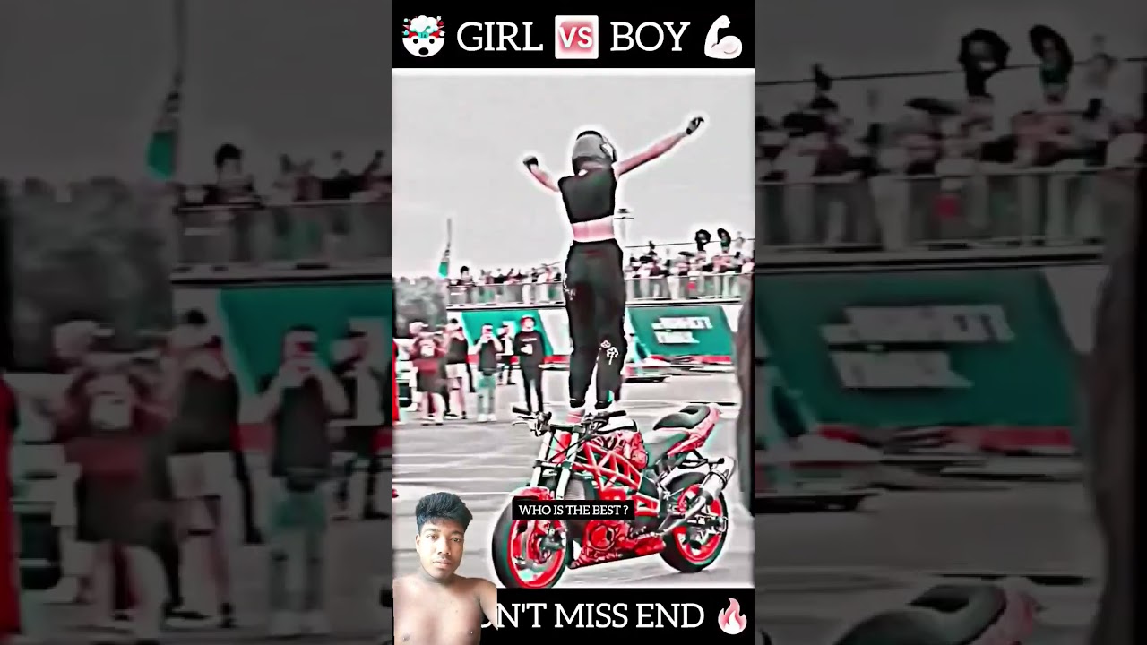vs boys bike stand shorts 🤯🔥💪🏼 #bikergirl​ #boyvsgirls​ #bikestunt​ #motovlog​ #shorts​ #race