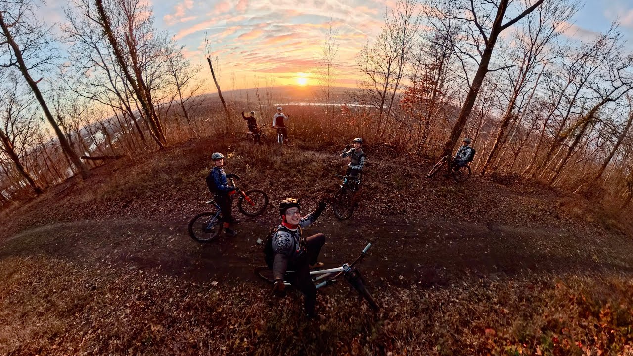14 december 2025 mountainbikeride around St. Pietersberg with Roy, Finn, Robin, Cedric and Maurice.