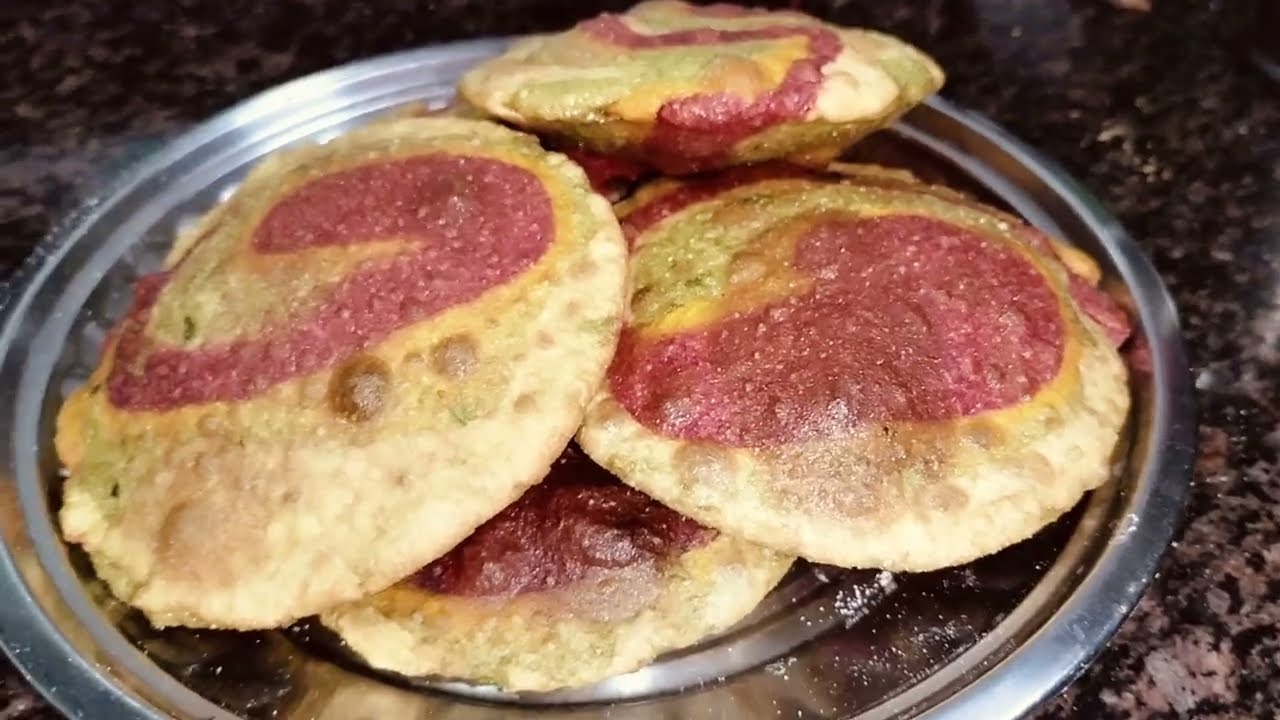 रेनबो पूरी  Rainbow Poori #food #shorts #recipe #rainbow #youtubeshorts #cheftips