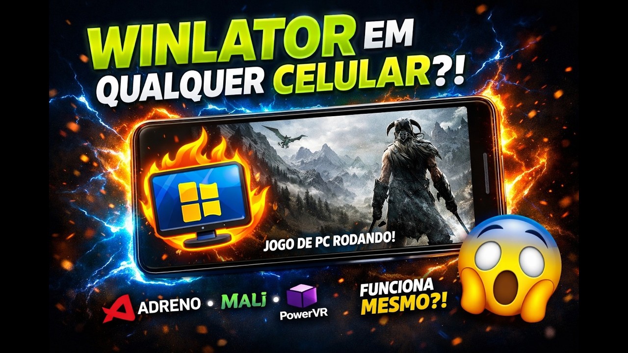 COMO CONFIGURAR WINLATOR PARA RODAR EM QUALQUER CELULAR COM GPU ADRENO MALI POWER VR ETC!