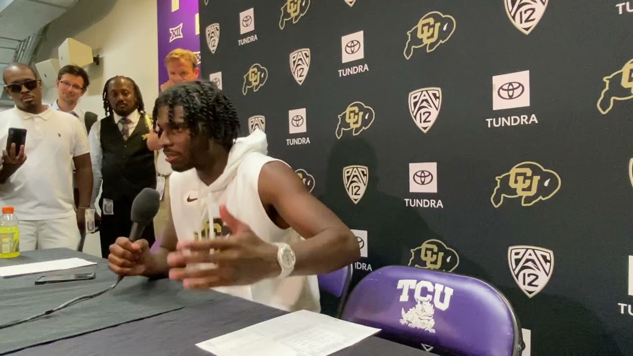 Shedeur Sanders after CU Buffs knock off TCU