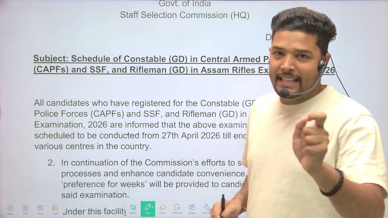 SSC GD Constable  Exam Date Out 2026 / SSC GD Constable Exam date 27 april to 30 may