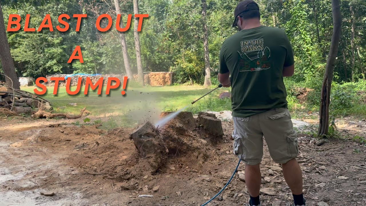 How To Remove A Stump | Pressure Washer Hack!