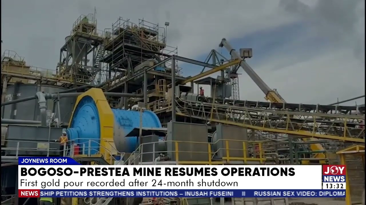 Bogoso-Prestea Mine resumes operations: First gold pour recorded after 24-month shutdown.