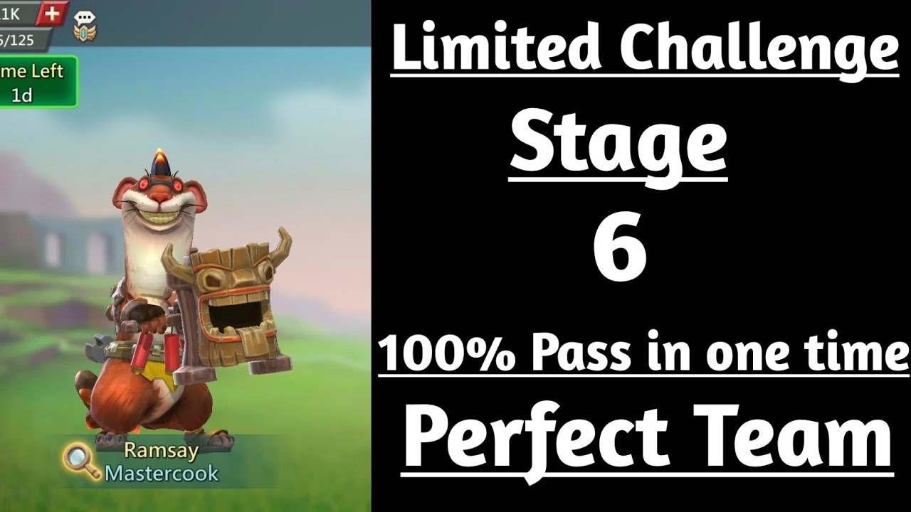 Lords mobile Limited Challenge Crazy Chef Stage 6|Mastercook Limited Challenge Stage 6