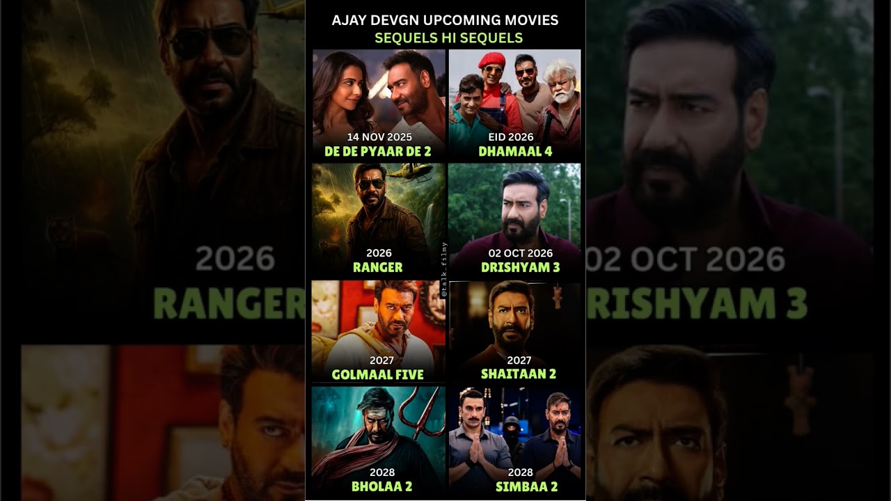 Ajay Devgn upcoming movies #sequal #ajaydevgan