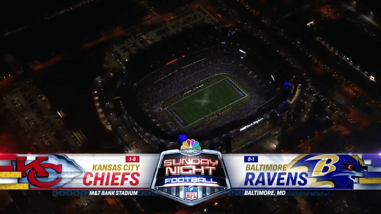 Sunday Night Football on NBC intro | KC@BAL | 9/19/2021