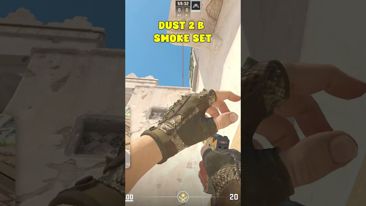 CS2 DUST2 - B Site Smoke Set #csgo #cs2 #dust2 #smoke #counterstrike #shorts