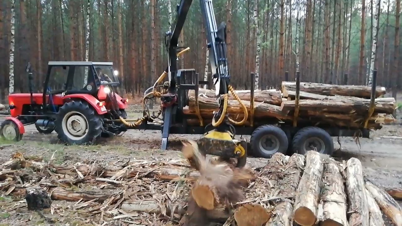 Zrywka c360 3p przyczepa leśna Oniar 12t , 7.2m
