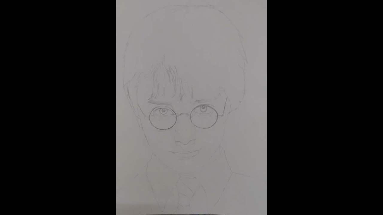Harry Potter easy outline sketch| Daniel Radcliffe| 