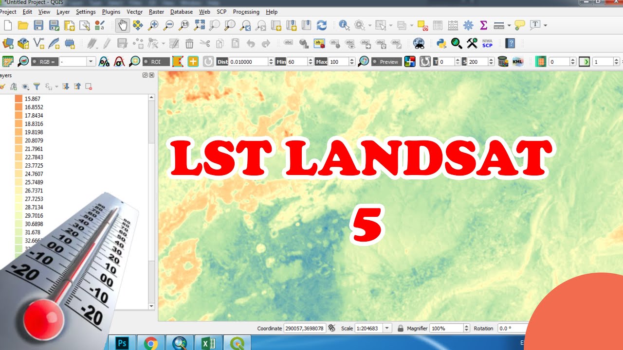 Land surface temperature Landsat 5 |  la temp&eacute;rature Landsat 5
