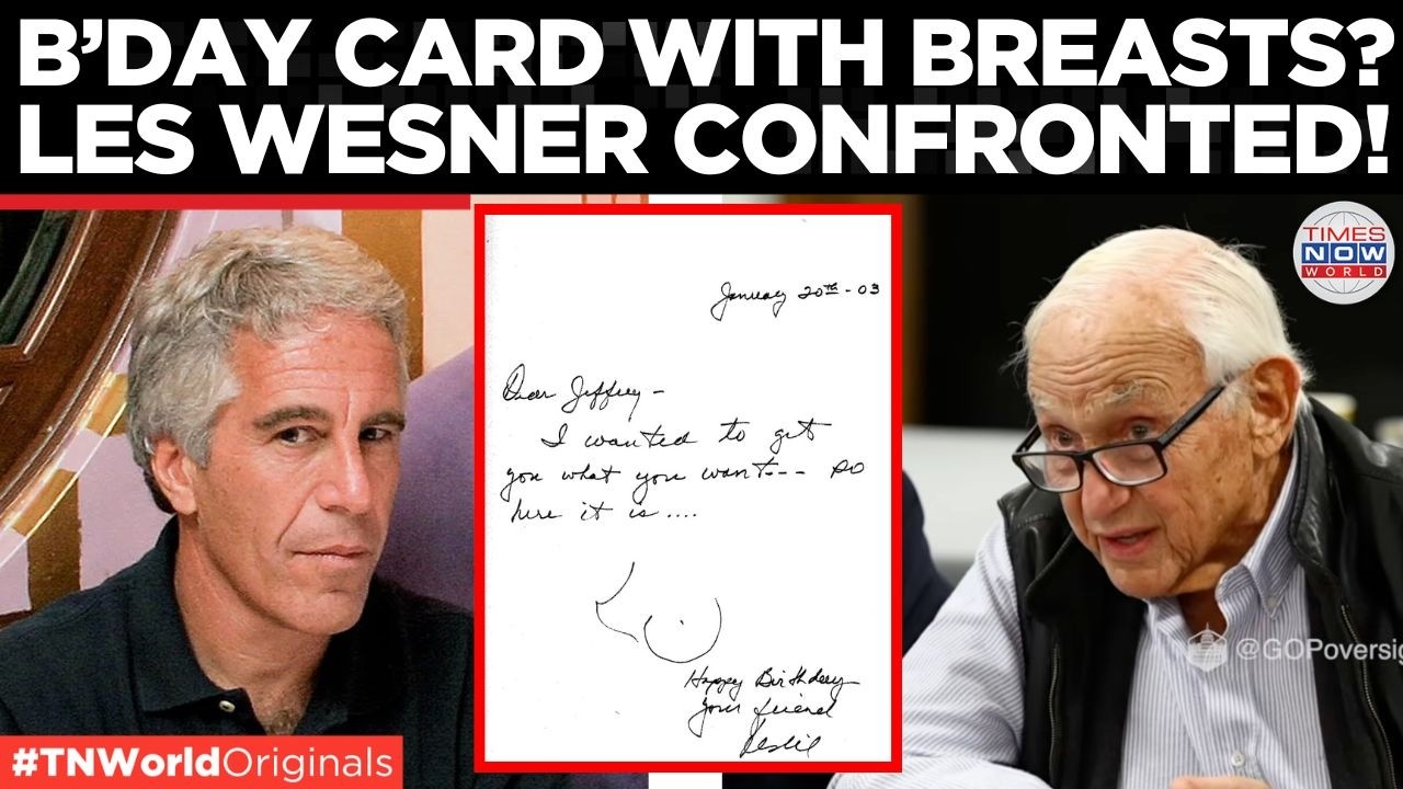 Les Wexner Confronted Over BIZARRE Epstein Birthday Card