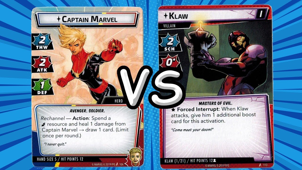 2nd Game of Marvel Champions - Captain Marvel (A) vs Klaw (S1)