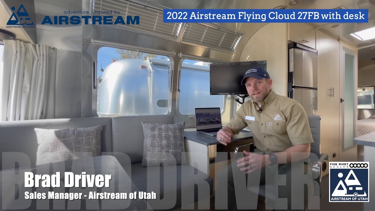 Airstream Flying Cloud 27FB with desk walk-through