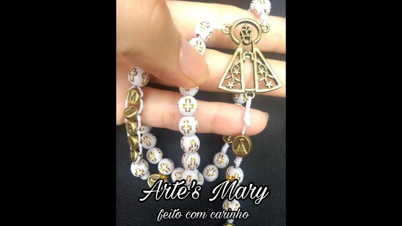 Como Fazer Terço Personalizado com nome em pé. #terçocomnome #façavocêmesmo   #comofazer  #nódefrade
