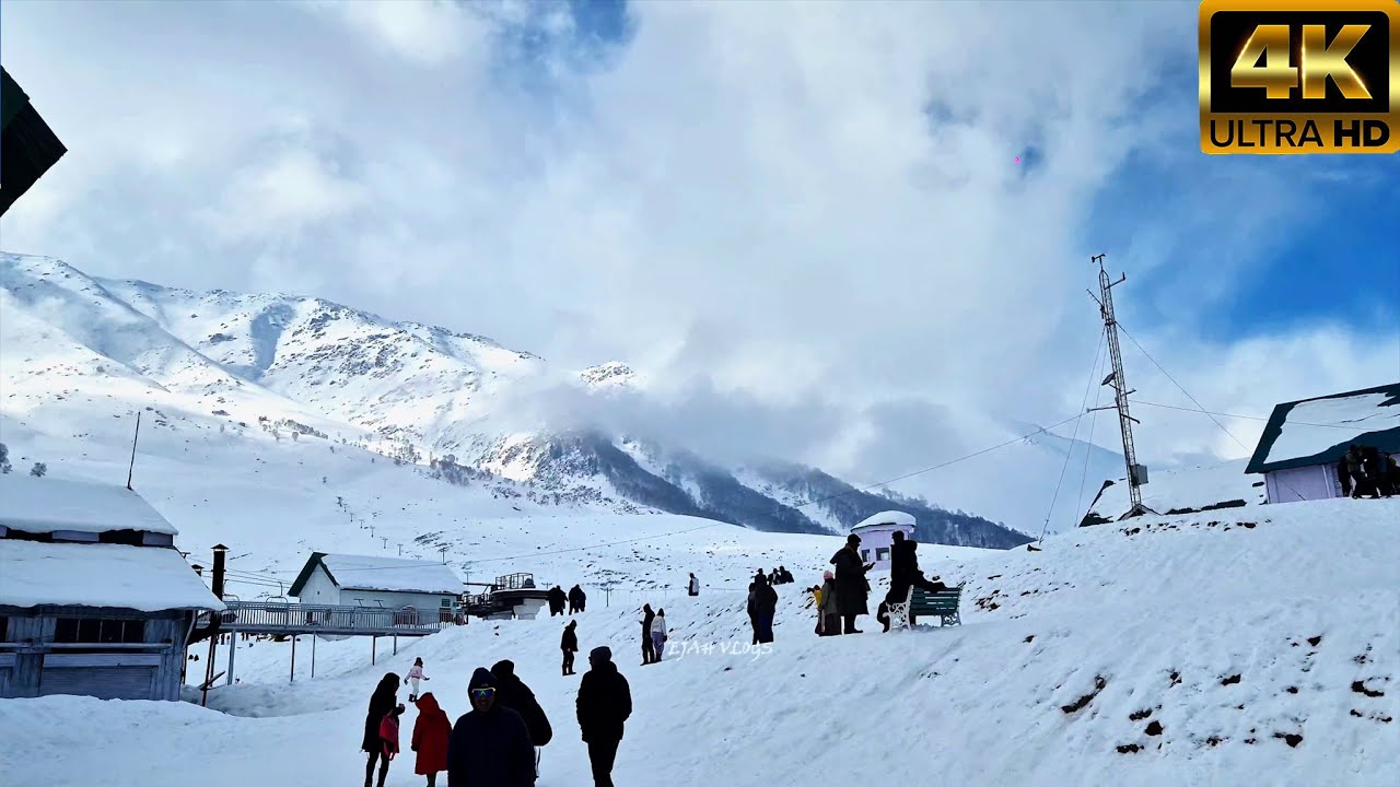 Gulmarg - Mountain cable car in Forest Block, Jammu & Kashmir 4K VLOG 36