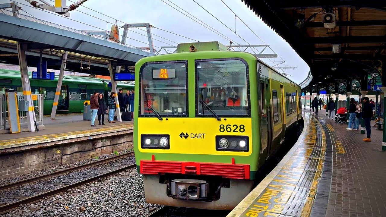 Пригородные поезда DART в Дублине, Ирландия 🇮🇪 | 2023