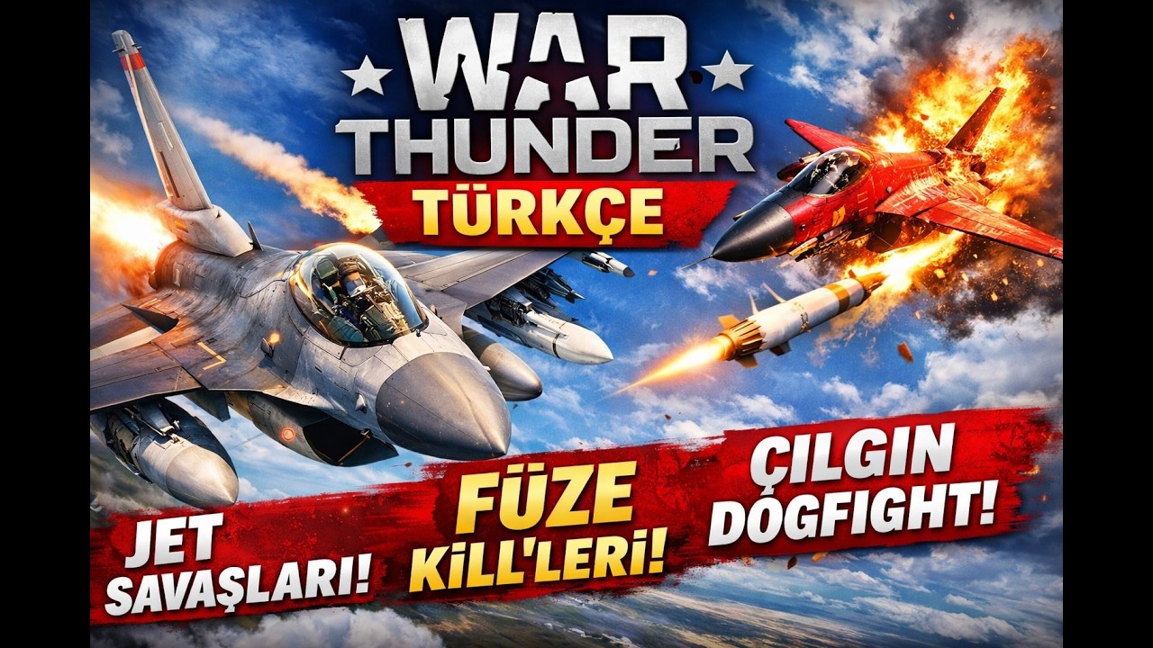 War Thunder Türkçe Jet Oynanış | Jet Savaşları, Füze Kill’leri ve Dogfight!
