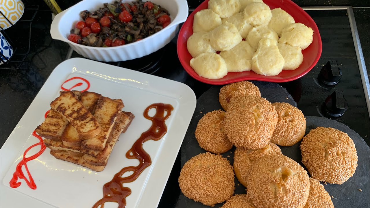 30 DAKİKADA KAHVALTI HAZIR! | Susamlı Poğaça, Polenta, Mantar Sote, Fransız Tostu