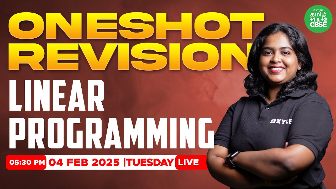 🤗ONE SHOT Revision🤗 : Linear Programming | CBSE 12 | Sreeshma maam | Xylem Tamil