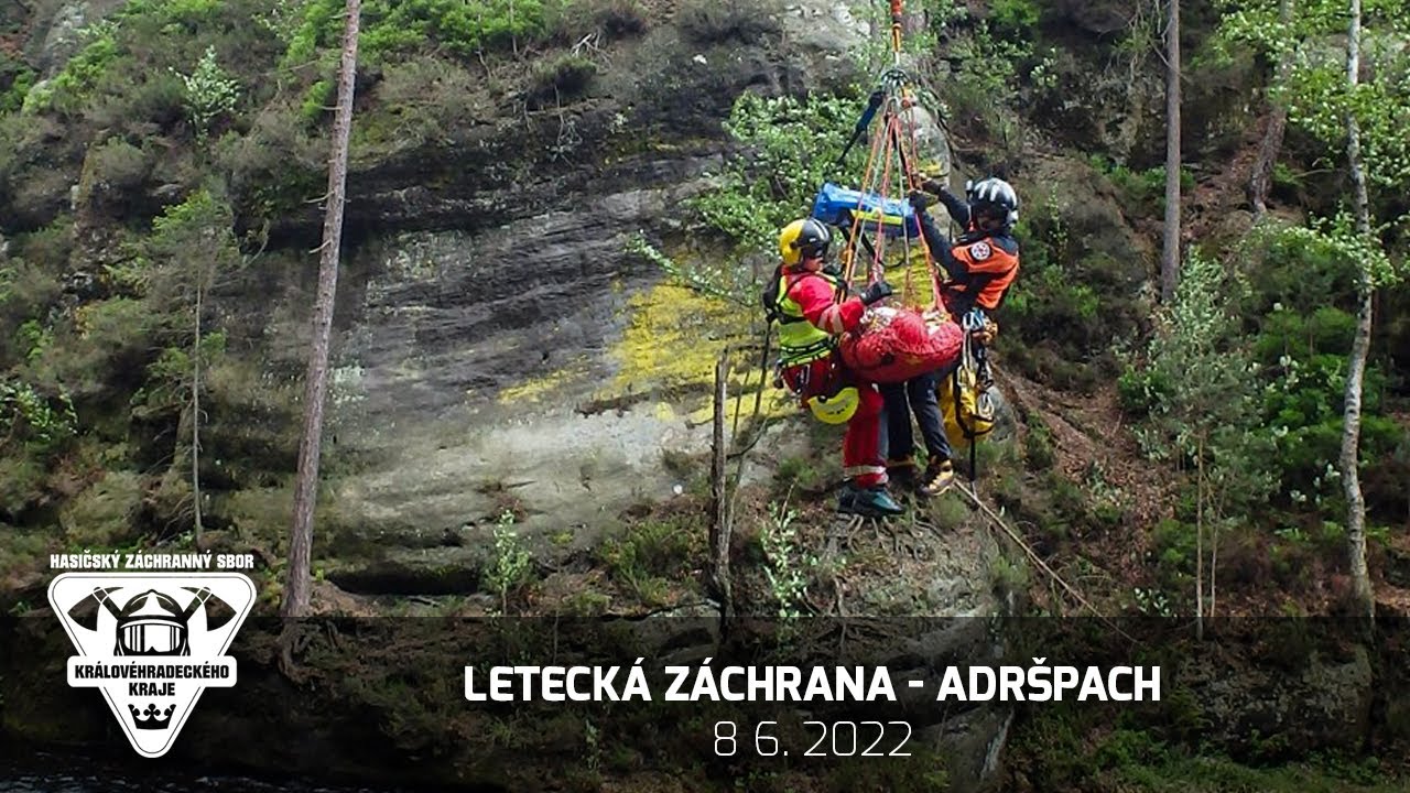 8. 6. 2022 - letecká záchrana Adršpach