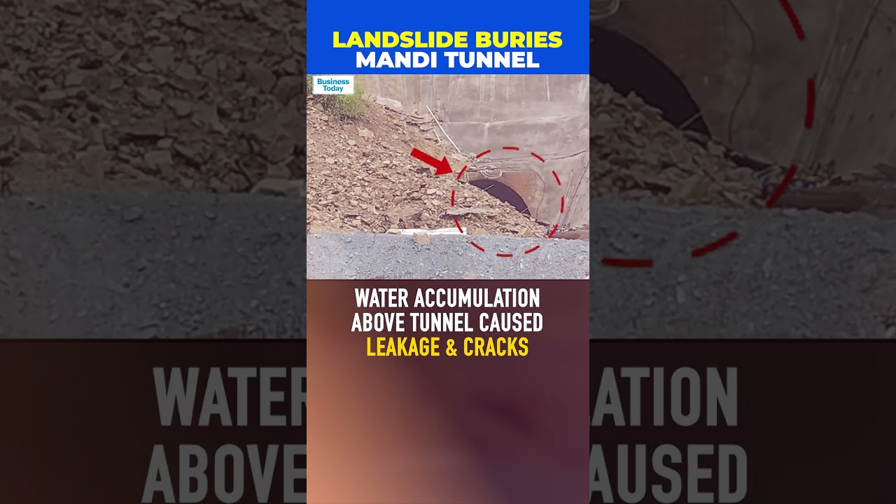 Massive Landslide Hits Tunnel Site Near Mandi; Workers Escape, Tunnel And Highway Quickly Restored