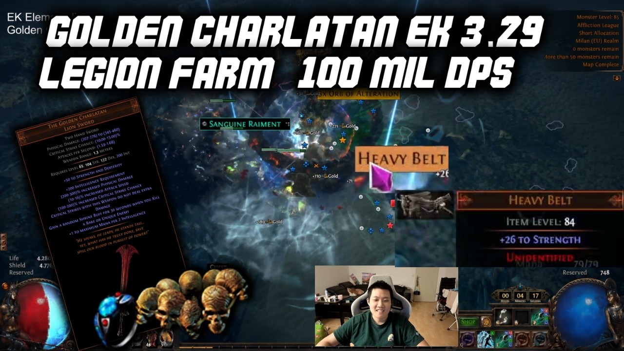 Golden Charlatan Ethereal Knives - Best Endgame Map Blaster | 3.29 Path of Exile