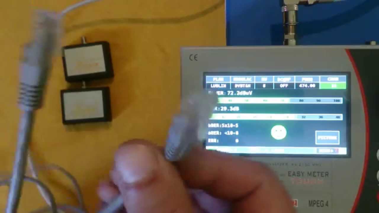 Sygnał DVB T po skrętce - Transformator tv-lan