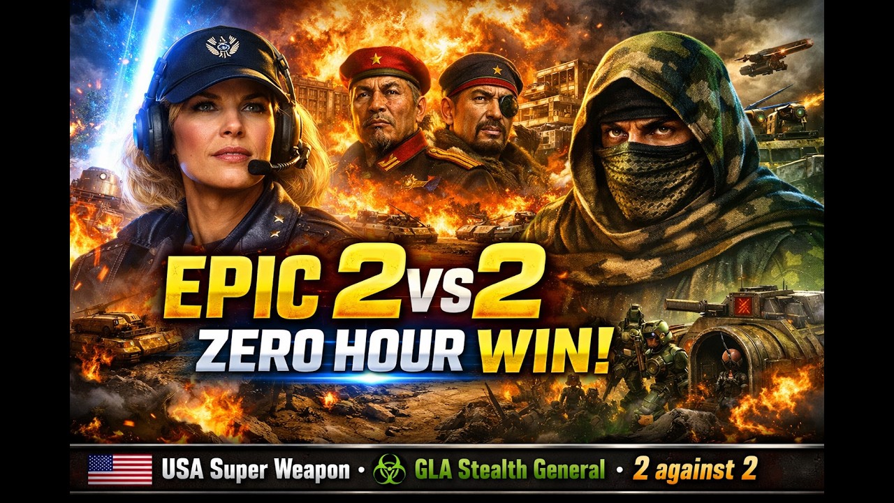 GLA Stealth & USA Super Weapon 2v2 Domination | Generals Zero Hour