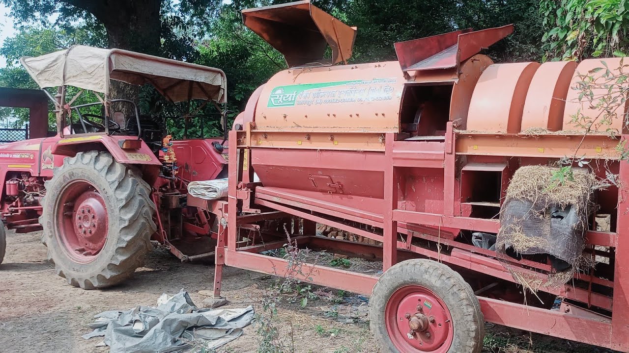 ### Surya Thresher Trying on Mahindra 295DI turbo Tractor ####