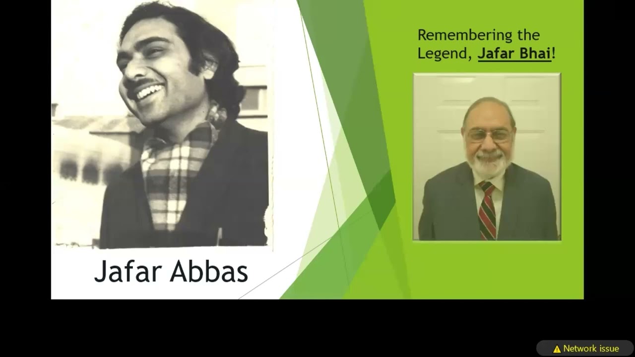 Urdu Majlis NC, January 14, 2023: In Memoriam Jafar Abbas - PART I