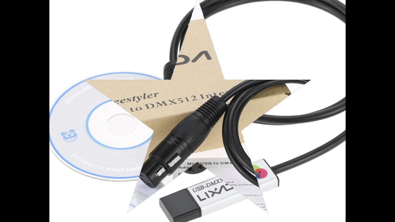 USB to DMX Interface Adapter LED DMX512 Computer PC Stage Lighting Controller Dimmer