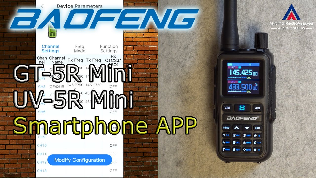 Приложение для программирования мини-смартфонов BAOFENG GT-5R (UV-5R)