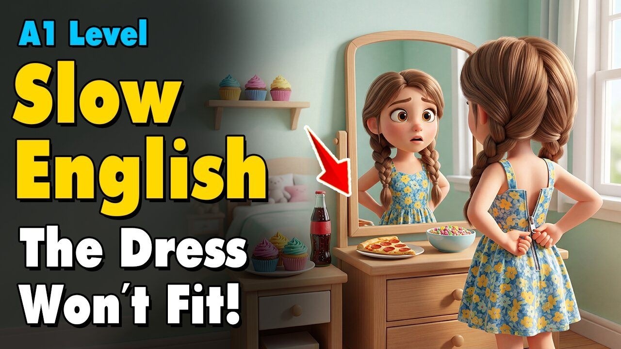The Day Lily Realized She Gained Weight | Slow English Listening for Beginners  (A1 Level)